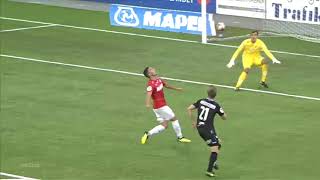 Amazing goal from up in the air by Niklas Castro of Kongsvinger Toppfotball [upl. by Yadseut]