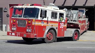 FDNY Engine 63 amp Ladder 39 Responding EQ Classic PA300 [upl. by Htes]