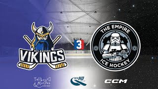 Vikings v Empire Div 3  22nd October  IceHQ Rec League ice hockey [upl. by Yeleen]