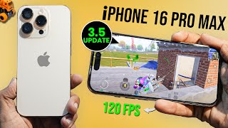 iPhone 16 Pro Max 120 FPS BGMI Test in 35 Update 🔥 Heating amp Battery Drain 🤐 [upl. by Lambertson775]