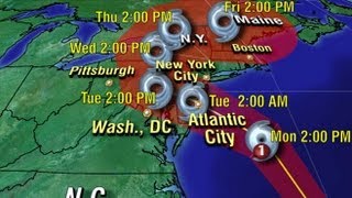 Hurricane Sandy Warnings Issued in East Coast States [upl. by Nylknarf]