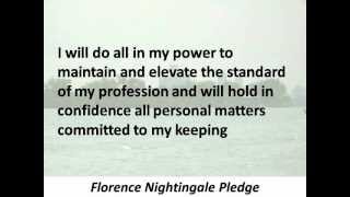 Nightingale Pledge  Hear and Read the Full Text [upl. by Nosae]