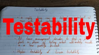 TestabilityTestability in software testingWhat is testability in software testing [upl. by Chak]