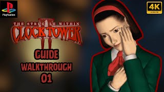 Clock Tower II The Struggle Within  GUIDE  PART 01  PS1 GAMEPLAY 4K  Walkthrough [upl. by Adalie]