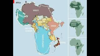 🌍 How big is Africa in reality😮 [upl. by Nysa]