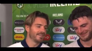 Jack Grealish amp Declan Rice Post Match Interview Ireland vs England 02 [upl. by Borek410]