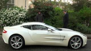 WHITE ASTON MARTIN ONE77 WALKAROUND IN LONDON [upl. by Anitnelav]