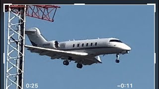 NetJets EJA766 Bombardier Challenger 350 REG N766QS CHO CHARLOTTE YYZ Toronto [upl. by Martin]