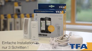 Temperatur Überwachung mit Smart Home Temperatur Monitor WeatherHub von TFA Dostmann [upl. by Roma]