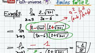 Limites partie 2 Math 3ieme math sciences techniques info [upl. by Ennavoj]