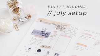 july bujo setup  floral amp celestial [upl. by Hanford]