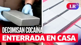 PNP DECOMISA 20 ladrillos de COCAÍNA enterrados dentro de una vivienda en Chosica  LR [upl. by Barnaby]