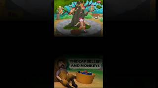 The cap seller and monkeymotivation moralstories shorts kids [upl. by Nnylf]