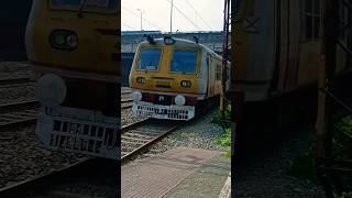 Old Style Bombardier Local Train Arrival 😘😘😘😘😘😘😘😘😘 shorts localtrain [upl. by Ahsina139]