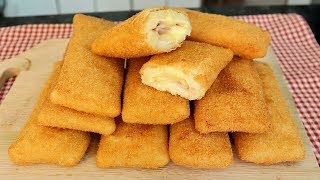 CIGARRETE DE PRESUNTO E QUEIJO I LANCHE DELICIOSO E FÁCIL [upl. by Ydnir410]