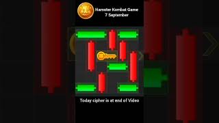 Hamster Kombat 7 september Key video and cipher hamstergame hamsterkombatdailycipher [upl. by Ssecnirp]