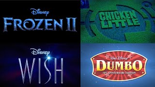 All the Logos from Walt Disney Animation Studios Trailers 19372023 last day of Disney100 in 2023 [upl. by Oicnoel]