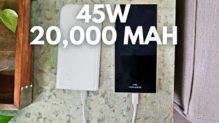 Samsung 20000 mAh 45W Portable Battery Review [upl. by Azeria]