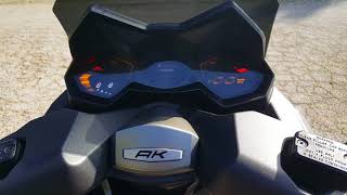 Ak 550 kymco scarico exhaust akrapovic sound stickers adesivi racing tmax tuning [upl. by Nallid]