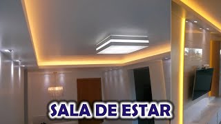 ILUMINAÇÃO Sala de Estar com Spot Paflon Pendente e Fita de LED [upl. by Gine]