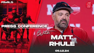 Nebraska Football Matt Rhule final press conference ahead of Northern Iowa Sept 12 2024 [upl. by Otter429]