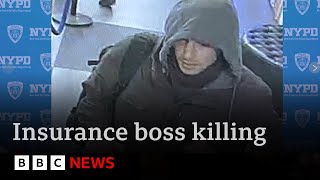 New York police issue new photos in hunt for killer of insurance boss  BBC News [upl. by Dex]