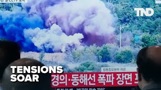 North Korea destroys interKorean roads [upl. by Gladys883]