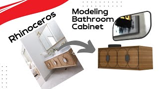 Rhinoceros 3d modeling tutorial series for beginner Bathroom cabinet 3d modeling [upl. by Ordnagela]