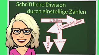 Schriftliche Division durch einstellige Zahlen  Schritt für Schritt erklärt  So ist es einfach [upl. by Clements442]