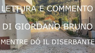 LEGGO E COMMENTO GIORDANO BRUNO DANDO IL DISERBANTE [upl. by Tut]