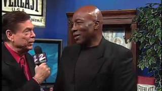 Earnie Shavers talks with Larry Holmes [upl. by Ahsoet]