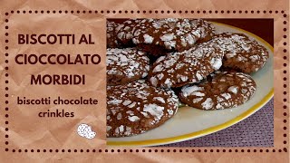 Biscotti al cioccolato morbidi  facili e veloci dal cuore morbido [upl. by Eriam]