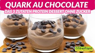 Low Carb Quark Au Chocolate  Ein Protein Dessert aus nur 3 Zutaten [upl. by Tobey]