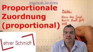 Proportionale Zuordnung  Was ist proportional  Mathematik  Lehrerschmidt [upl. by Wehrle]