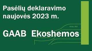 Pasėlių deklaravimas 2023 m Tiesioginių išmokų ūkininkams paramos schemos GAAB reikalavimai [upl. by Skippie]