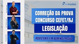 Gabarito Extraoficial  Correção da prova de Legislação  Concurso CEFETRJ [upl. by Leopold327]