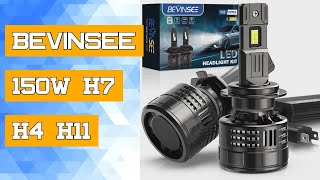 Bevinsee 150W H7 H4 H11 LED CANBUS Lamp 9005 HB3 9006 HB4 H3 H8 H9 9012 HIR2 Car LED Headlight Bulb [upl. by Donaghue]