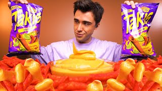 ASMR MUKBANG  TAKIS FUEGO EXTREME SPICY amp HOT NACHO CHEESE  NO TALKING EATING SOUNDS [upl. by Malley]