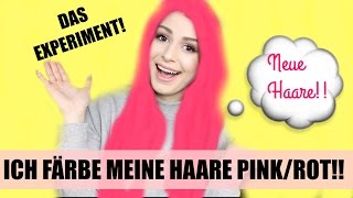 ICH FÄRBE MEINE HAARE PINK amp ROT l GROSSER FAIL l Sara Desideria [upl. by Akimot]