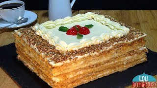 TARTA IMPERIO ¡Milhojas de hojaldre con crema que es una delicia total Loli Domínguez  Recetas [upl. by Nikolia]