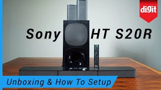 Sony HT S20R Home Theatre System Unboxing amp How To Setup Sony HT S20R Soundbar [upl. by Etnahs]