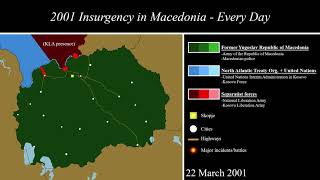 Insurgencies in North Macedonia 20012015  Every Day [upl. by Ikilisav]