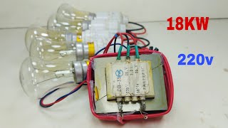 18KW Electricity 220V I Make Energy Generator With Running Capachitor pbc wire [upl. by Leandro]