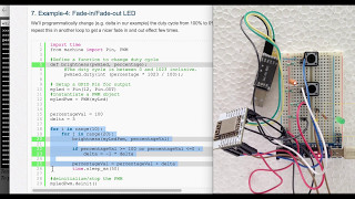 FadeinFadeout LED  PWM  ESP8266  MicroPython [upl. by Meehaf]