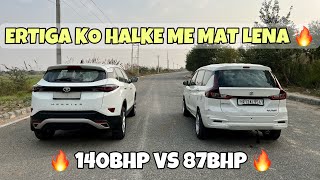 HARRIER VS ERTIGA CNG  DRAG RACE [upl. by Clarise]