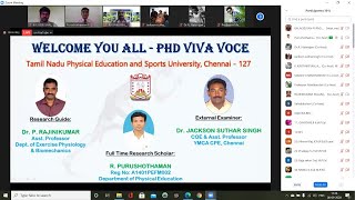 Purushothaman PhD Viva Voce Examination TNPESU [upl. by Haceber]