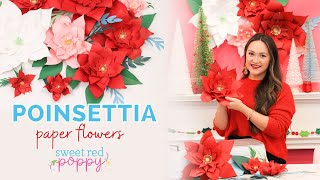 How to Make Paper Poinsettias [upl. by Lauritz]