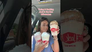 Trying amp Ranking Jack in the Box Milkshakes 🍦🍓🧋🖤🍫jackinthebox jackintheboxdrivethru shakes [upl. by Nnairb]