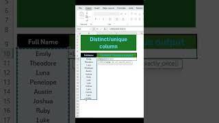 How to Distinct Values in a Column in Excel  Quick Excel Tips exceltips exceltricks excelhacks [upl. by Mckinney]