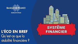 Questce que la stabilité financière   Banque de France [upl. by Bennett]